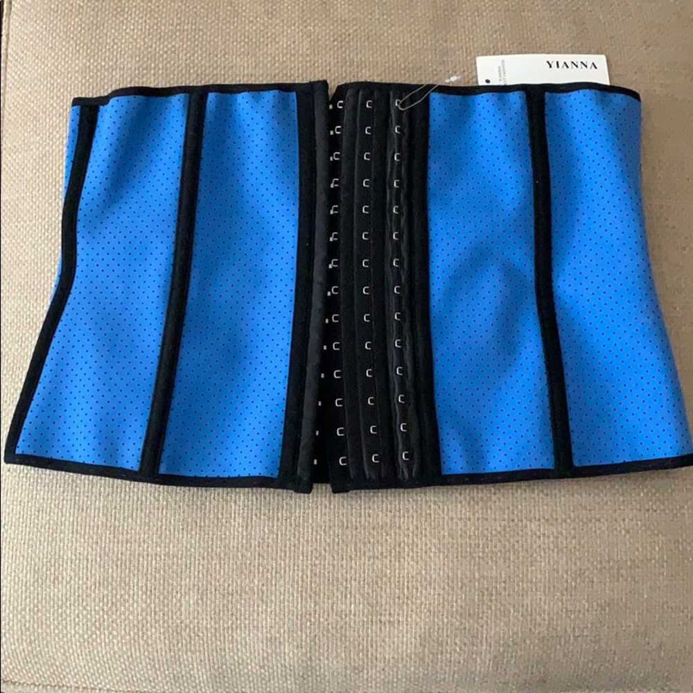 Yianna Blue Latex Waist Trainer Corset